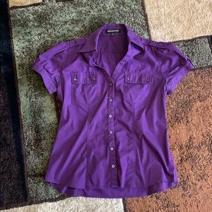 Deep plum Express button down